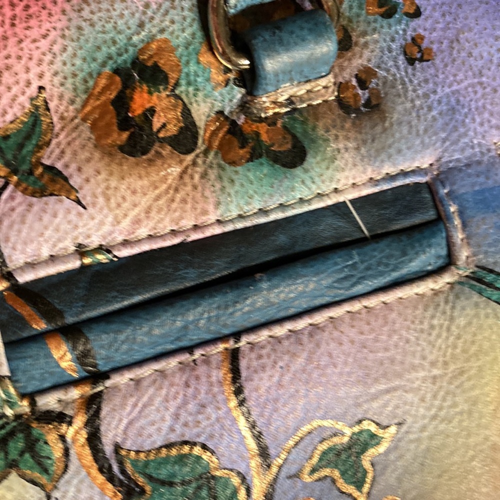 Hand-Painted Multicolor Leather Bag - Picture 9 of 16
